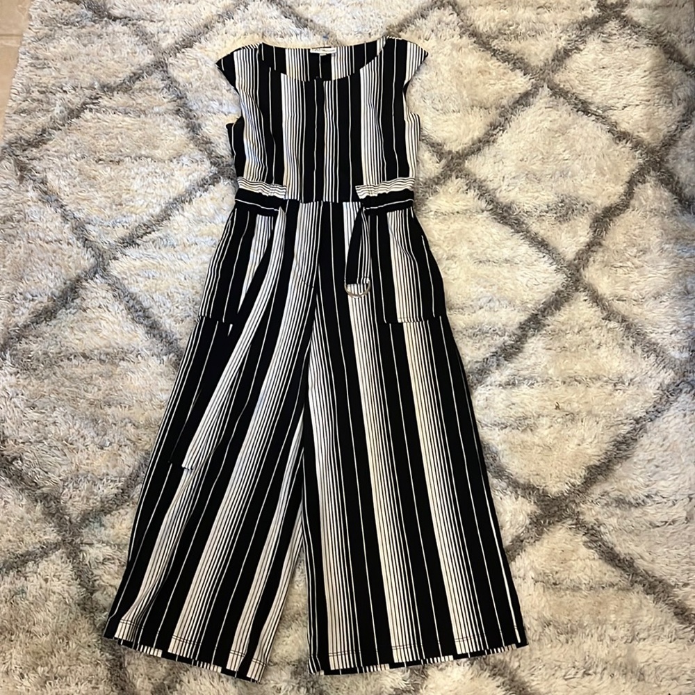 Neiman Marcus striped jumpsuit